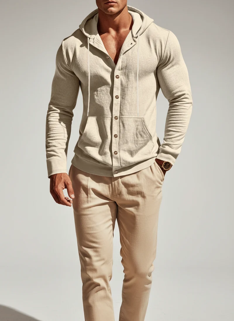 Veste à capuche coupe ample