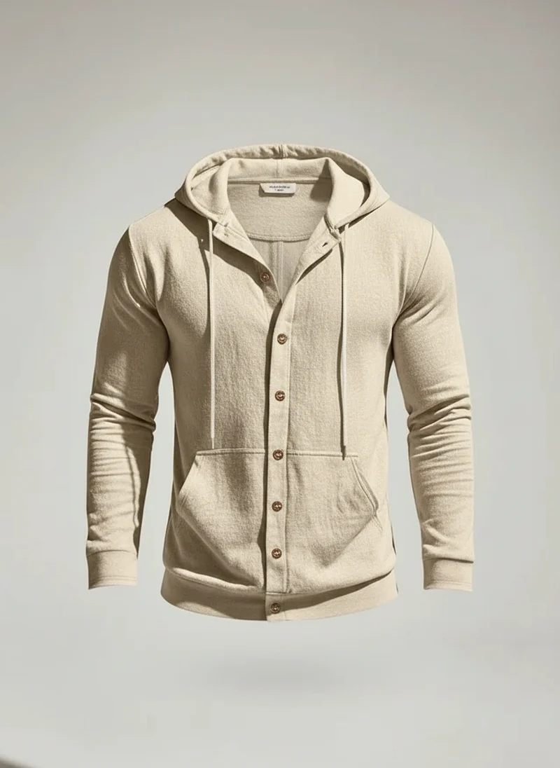 Veste à capuche coupe ample