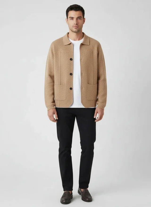 Chemise overshirt en laine mérinos extra-fine pure