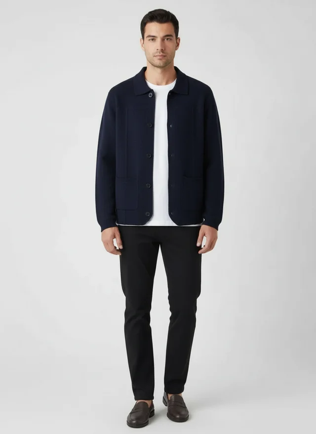 Chemise overshirt en laine mérinos extra-fine pure