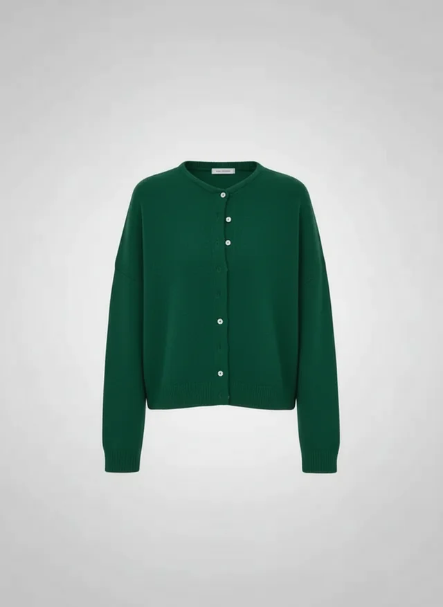 Cardigan tricot boutonné femme coupe ample manches longues