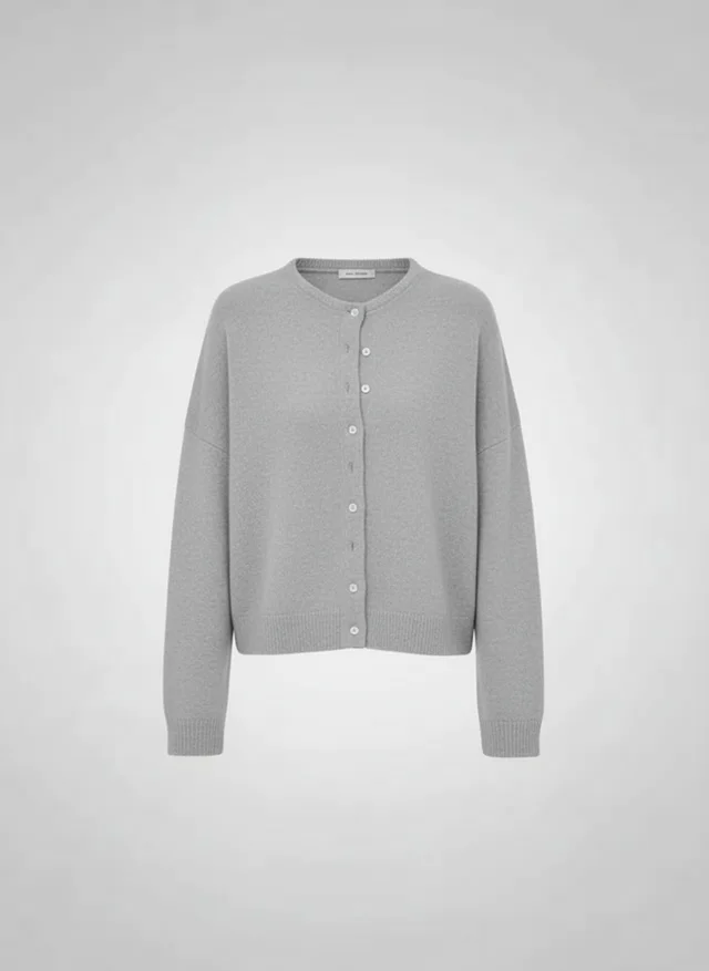 Cardigan tricot boutonné femme coupe ample manches longues