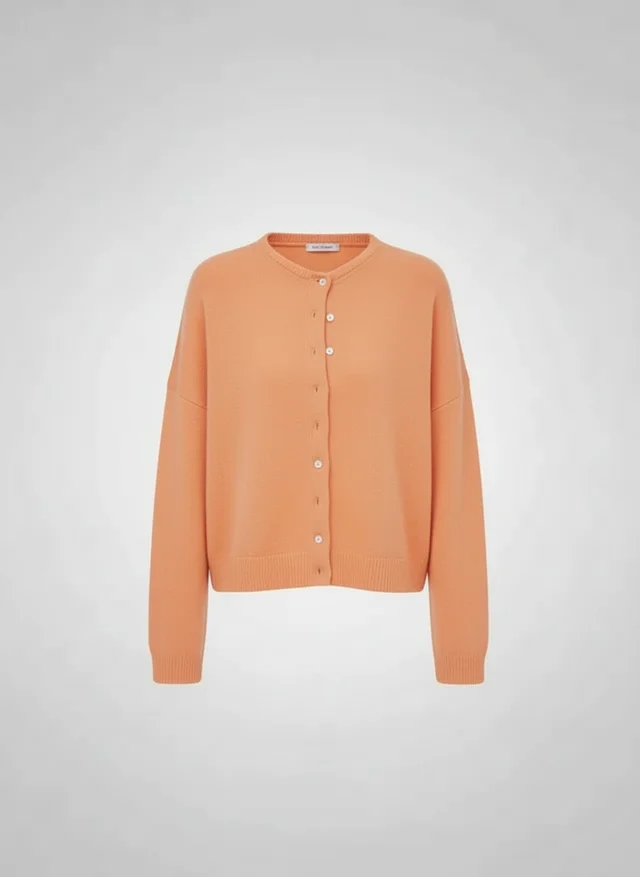 Cardigan tricot boutonné femme coupe ample manches longues