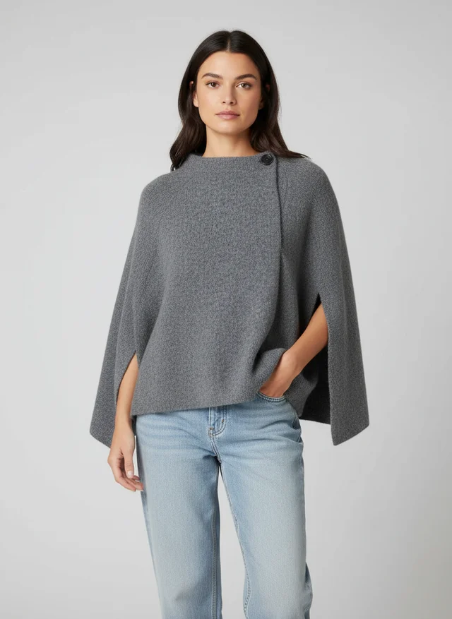 Cardigan ample femme à lacets manches chauve-souris
