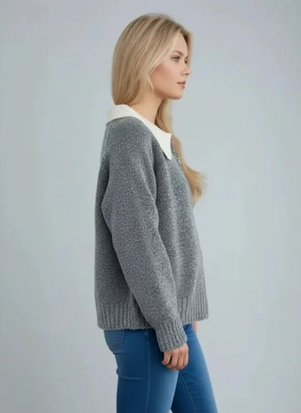 Cardigan zippé femme en maille douce automne-hiver