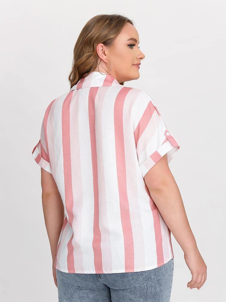 Stripe Knot Chest Pocket Shirt