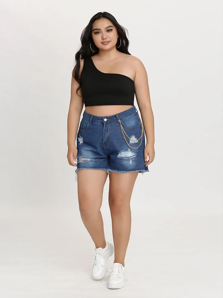 One Shoulder Crop Top