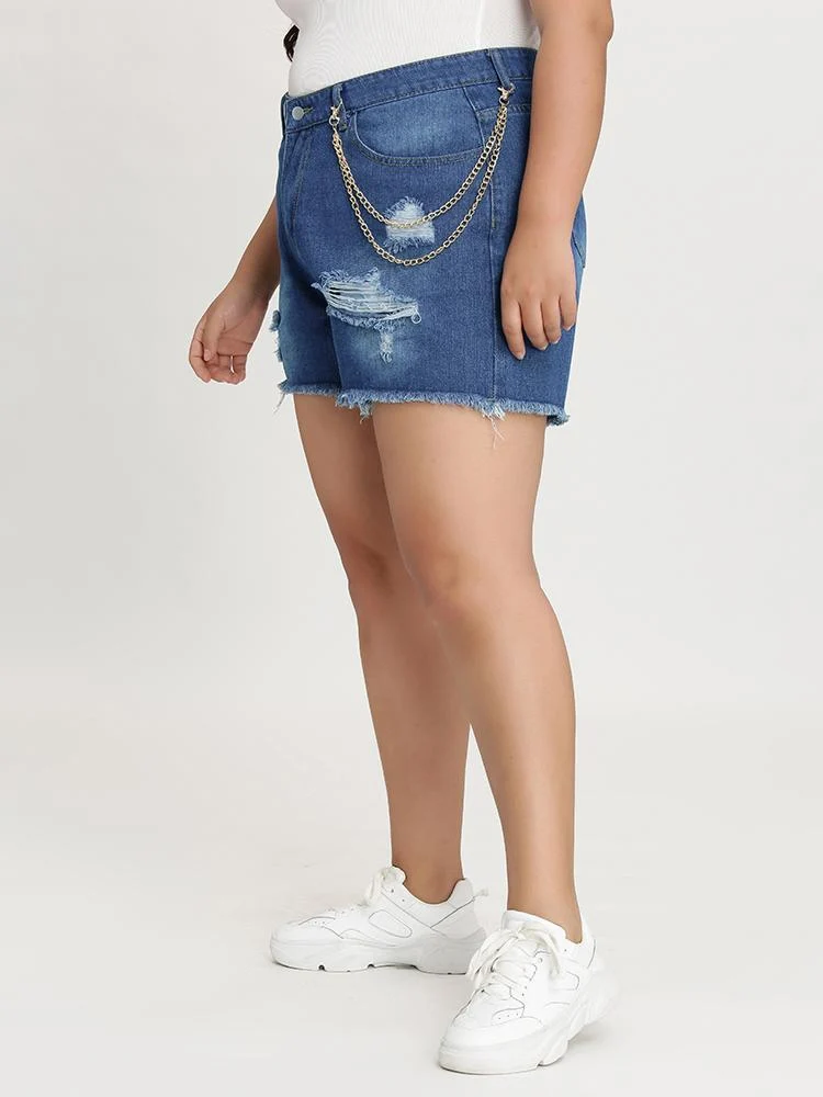 Ripped Jean Short