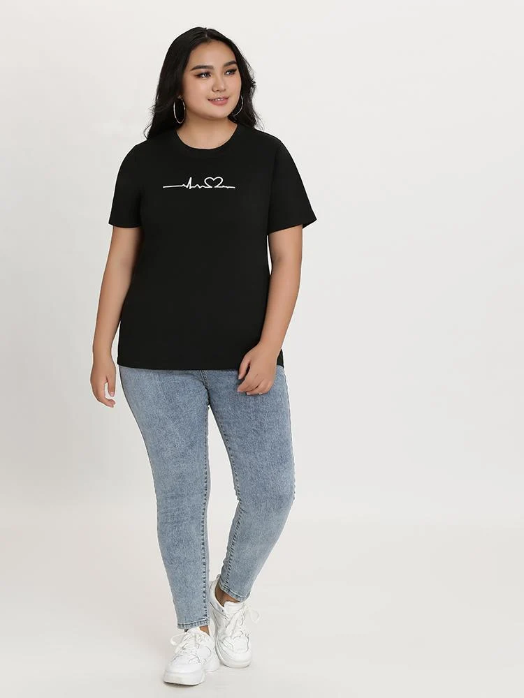 Heartbeat Print T-Shirt