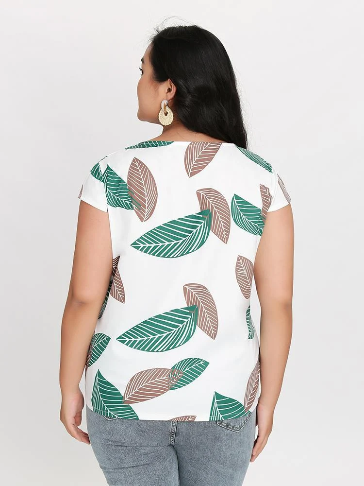 Leaf Print Blouse