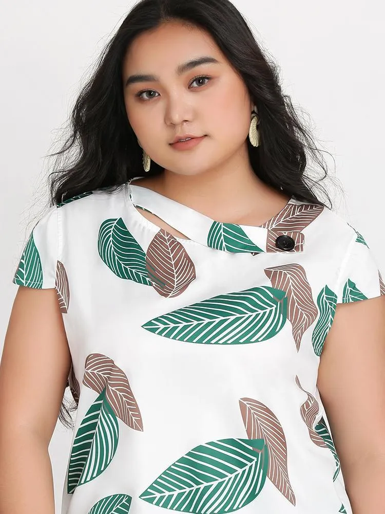Leaf Print Blouse