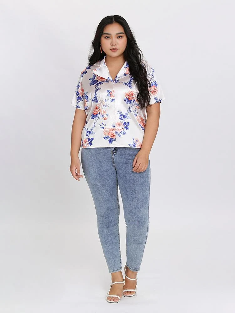Cream Floral Blouse