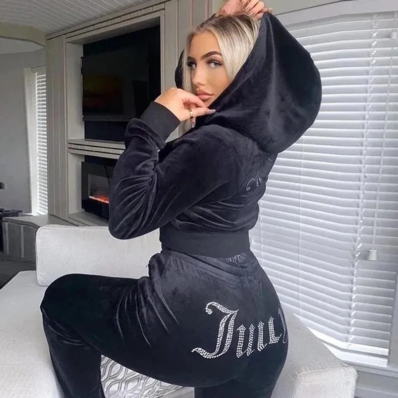Ensemble de sport brillant pour femmes Juteux