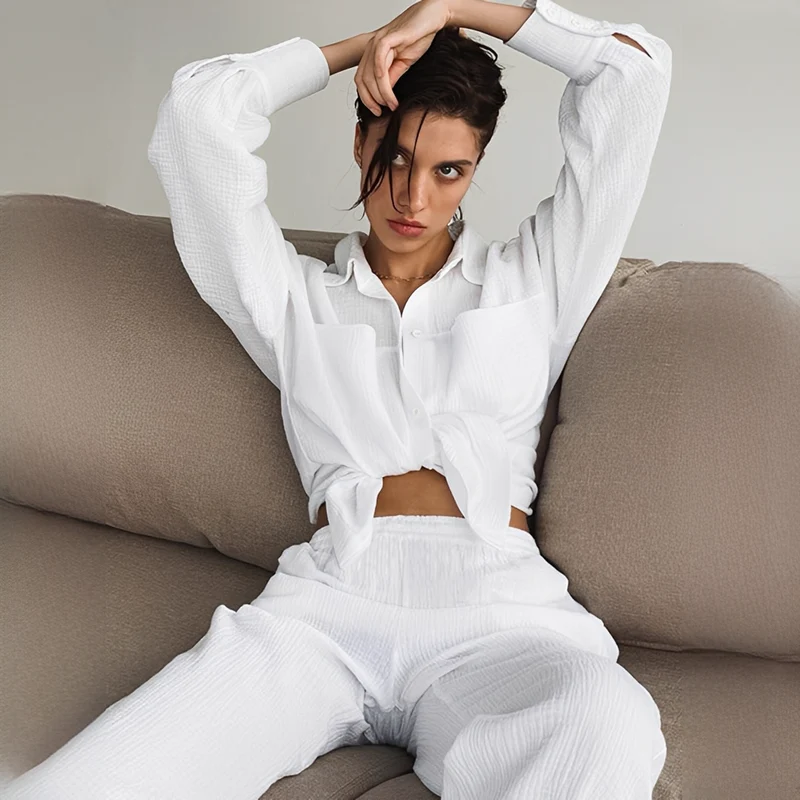 Lucille - Ensemble Relax Deux Pièces avec Pantalon