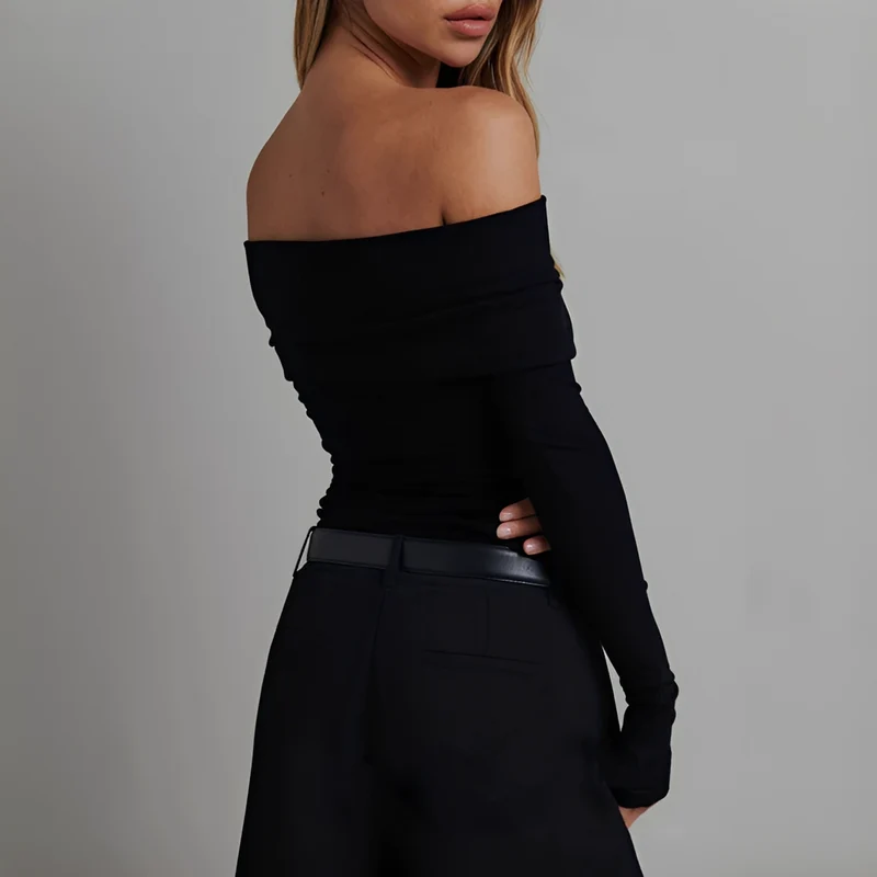 Kathryn - Chemise Élégante Épaules Découvertes