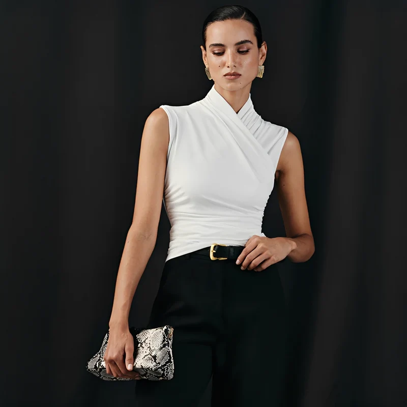 Mireya - Haut Stylé à Col Croisé