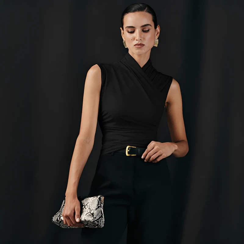Mireya - Haut Stylé à Col Croisé