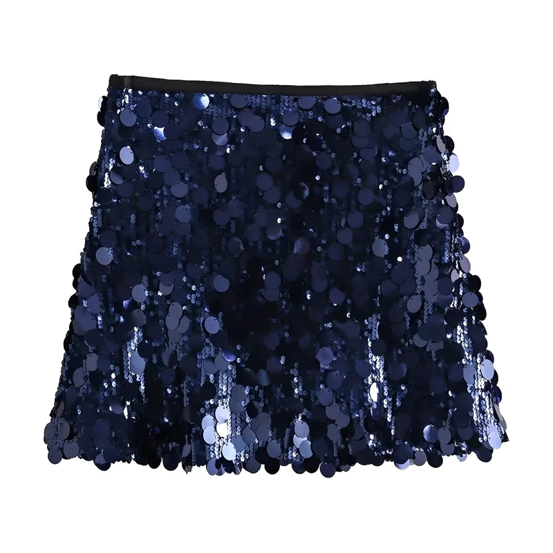 Abbey - Mini Jupe à Sequins Élégante