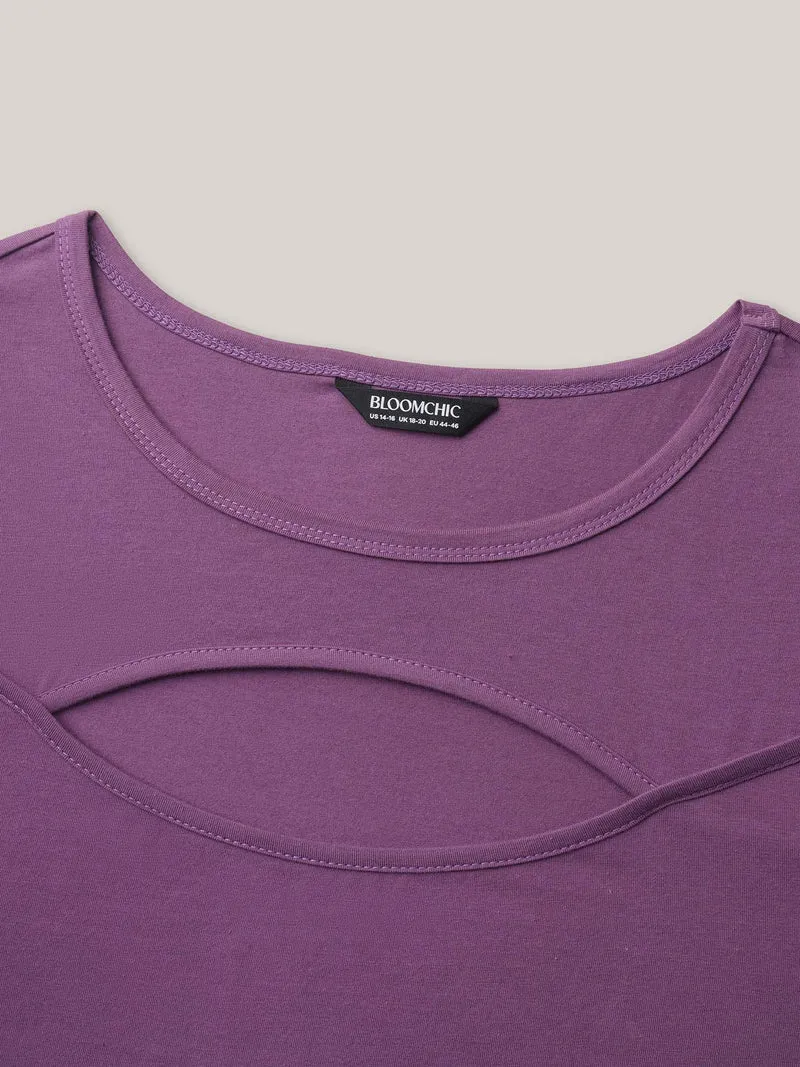 Cotton Flirty Cutout Curvy T-Shirt