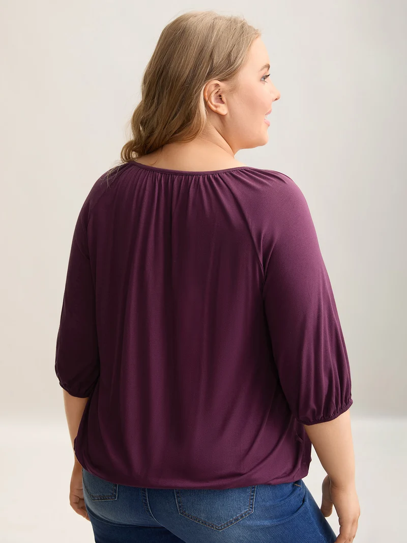 Adjustable Neck Ties O-Style T-Shirt