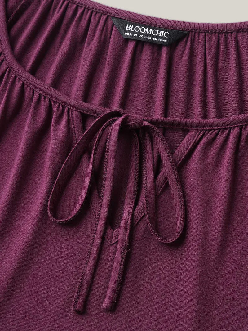 Adjustable Neck Ties O-Style T-Shirt