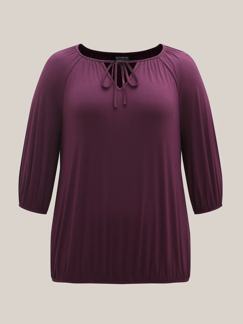 Adjustable Neck Ties O-Style T-Shirt