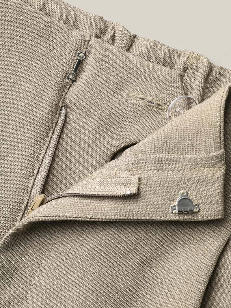 Pleated Straight-Leg Pants