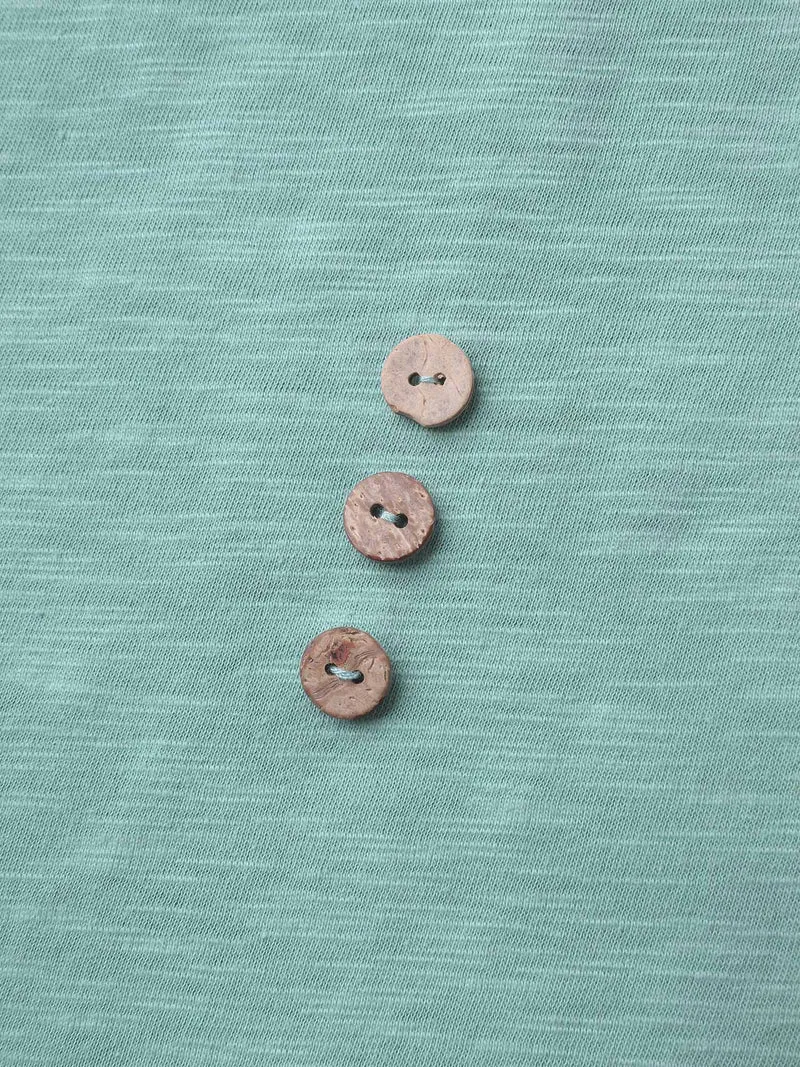 Bamboo Cotton Stretchy Button Vest
