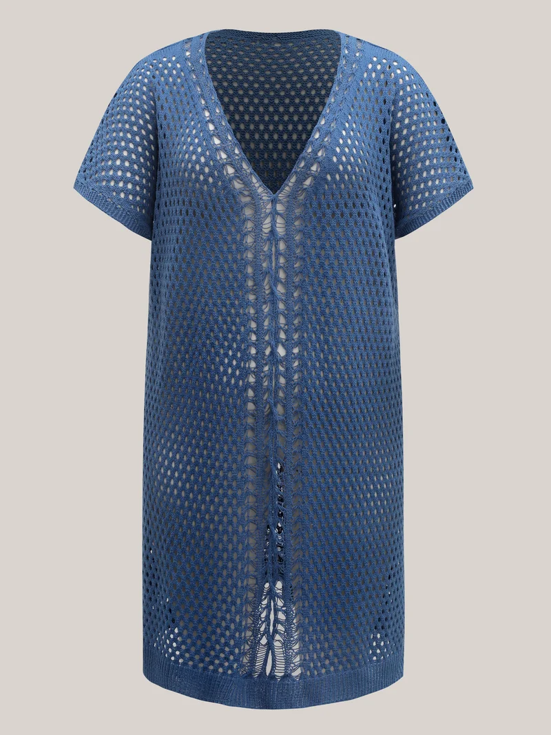 Cut-Out Round Neck Swim Cover-Up
