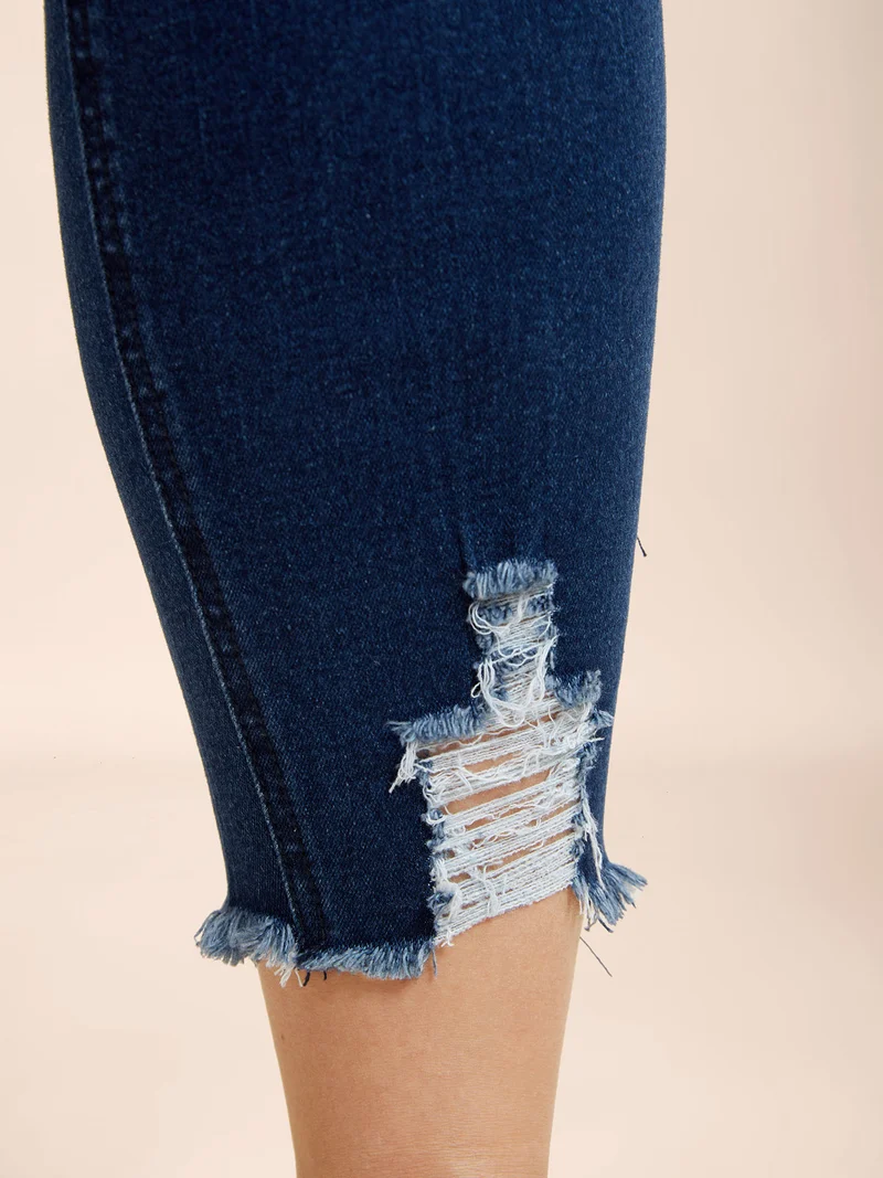 Mid-Rise Whiskered Slim-Fit Jeans