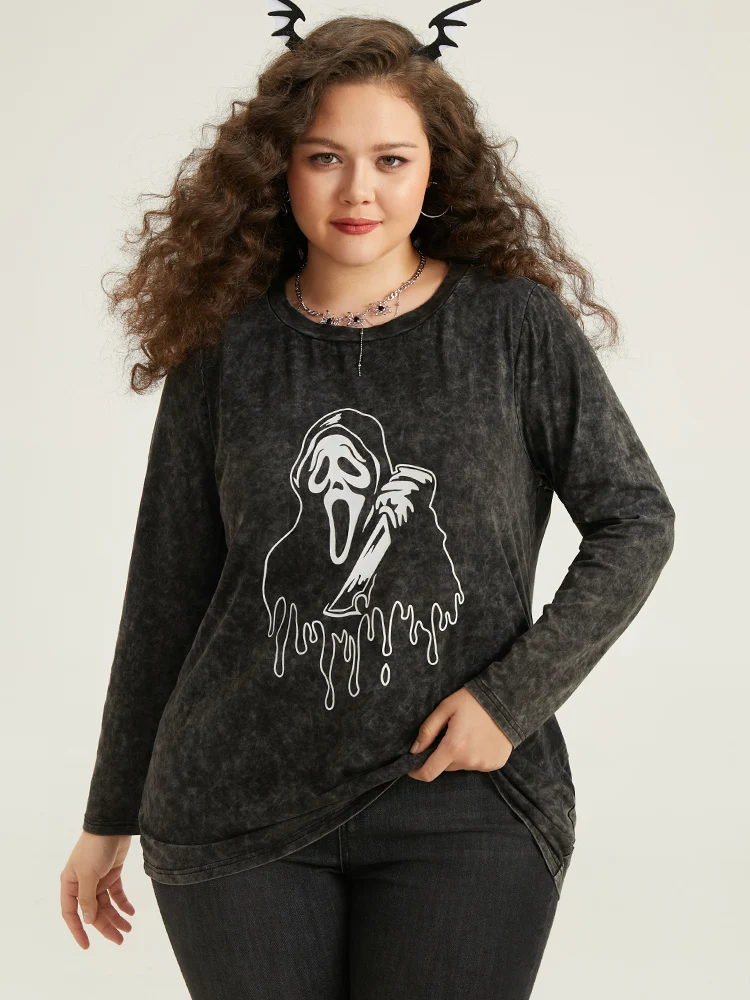 Supersoft Essentials Skull Print Vintage T-shirt