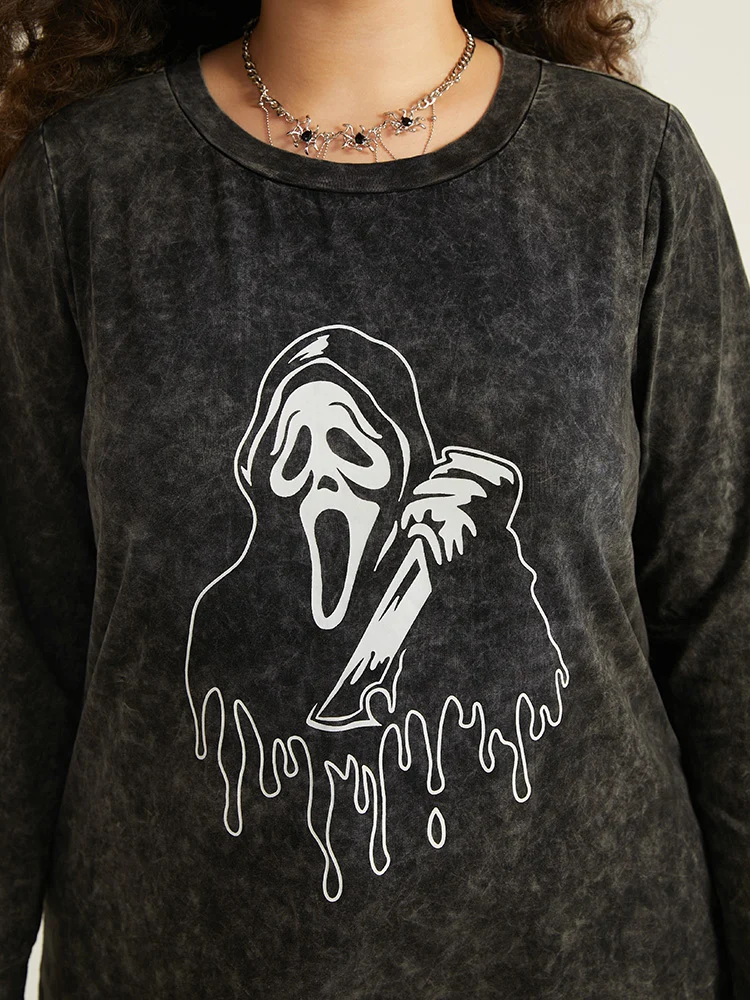 Supersoft Essentials Skull Print Vintage T-shirt