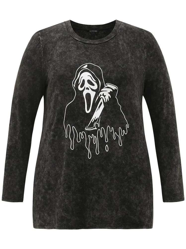 Supersoft Essentials Skull Print Vintage T-shirt