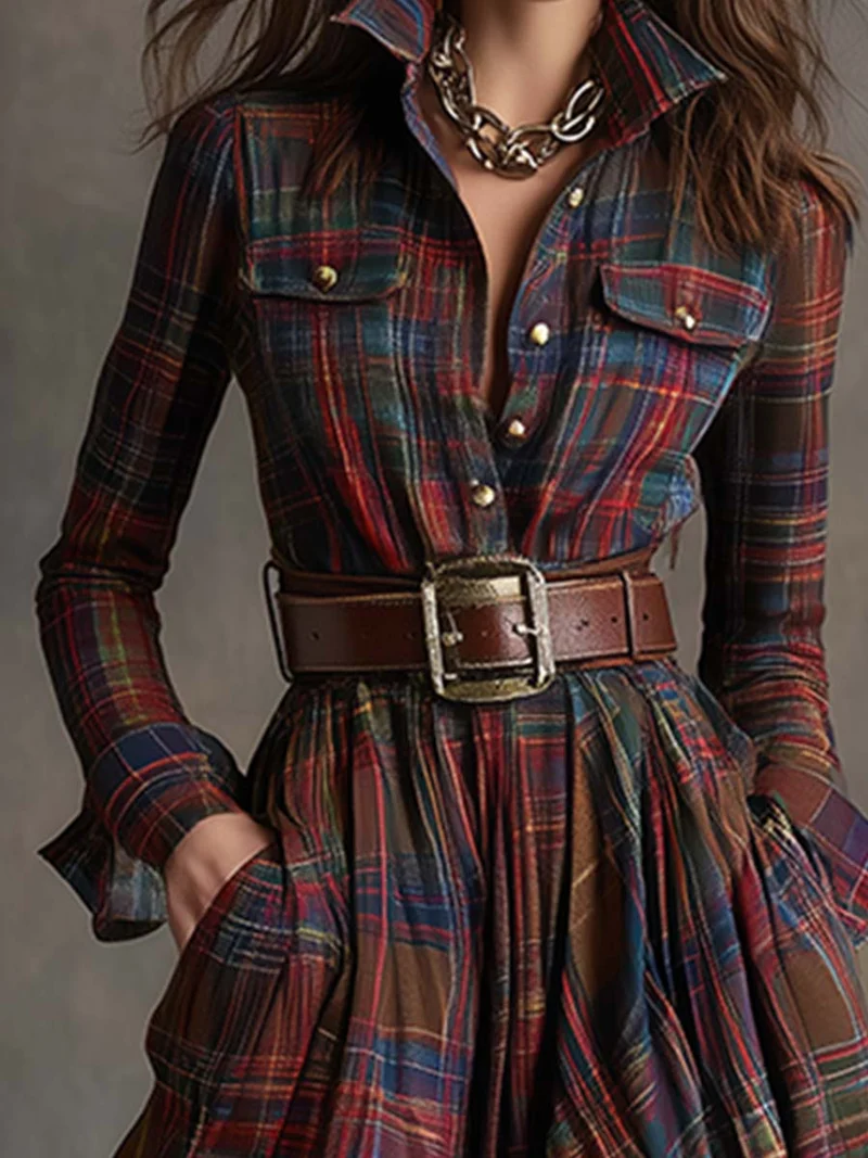 Robe asymétrique à manches longues pour Femmes
