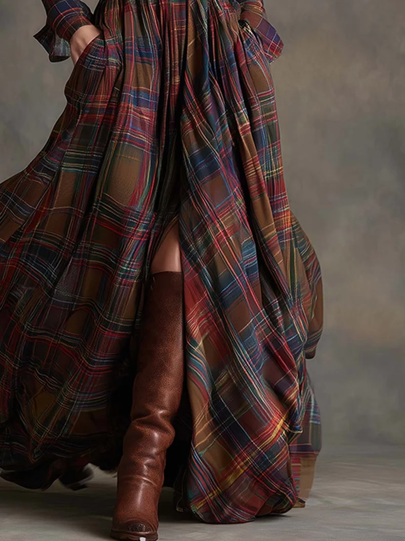Robe asymétrique à manches longues pour Femmes