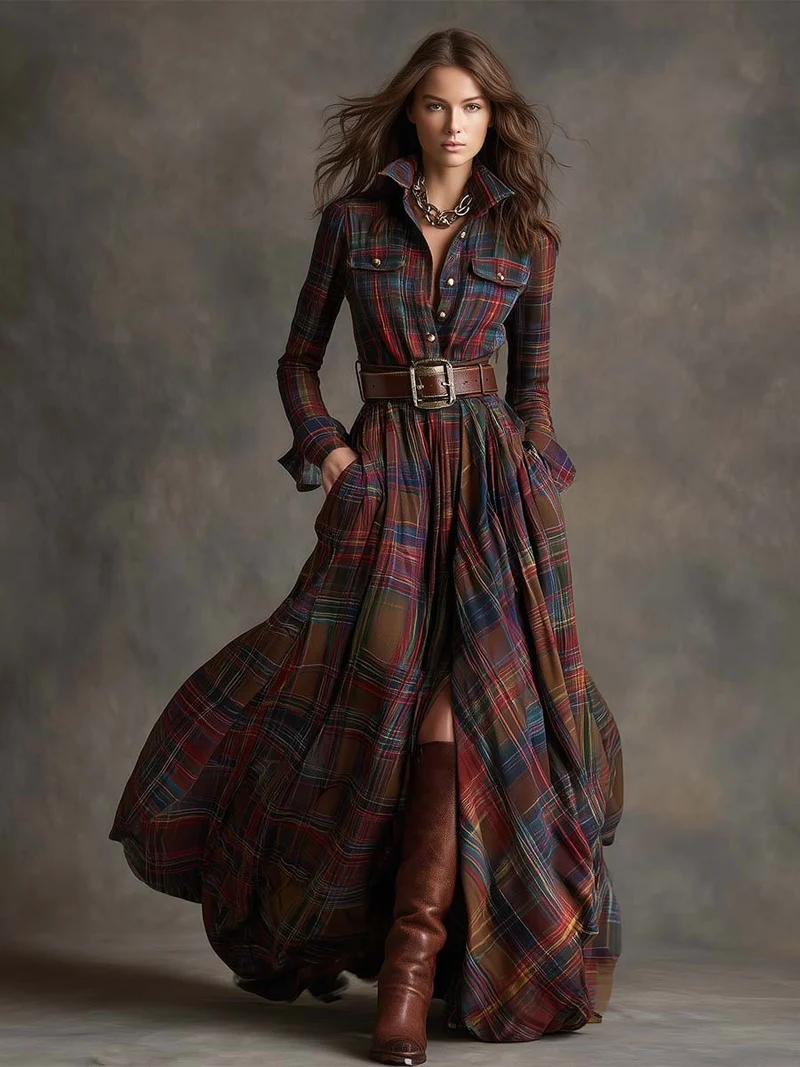 Robe asymétrique à manches longues pour Femmes