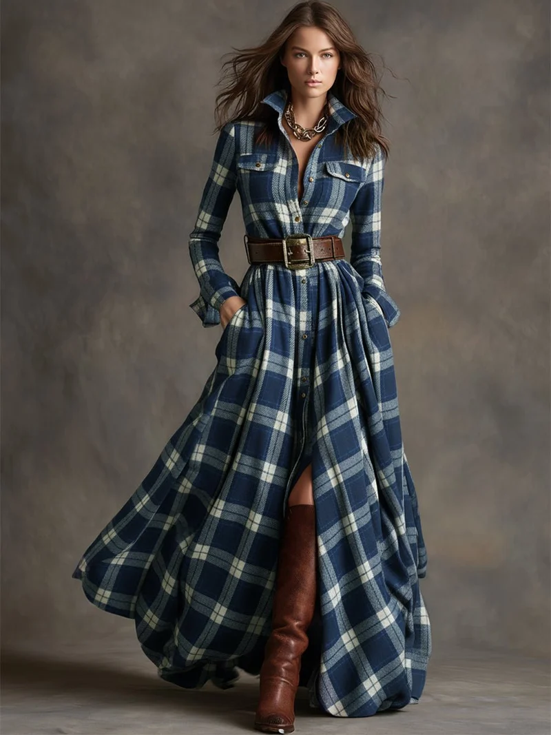 Robe asymétrique à manches longues pour Femmes
