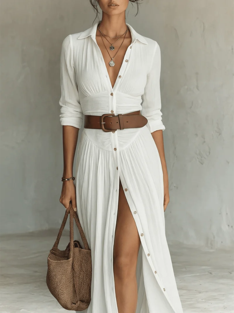 Robe Longue plissée pour Femmes