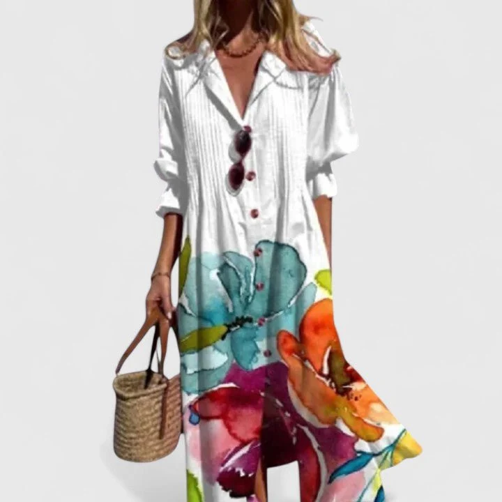 Robe A-line imprimée pour femmes
