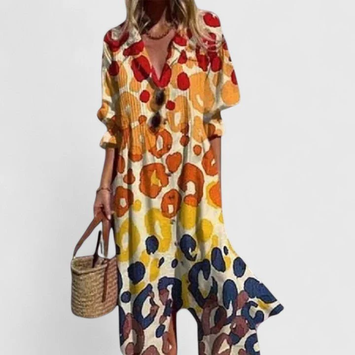 Robe A-line imprimée pour femmes