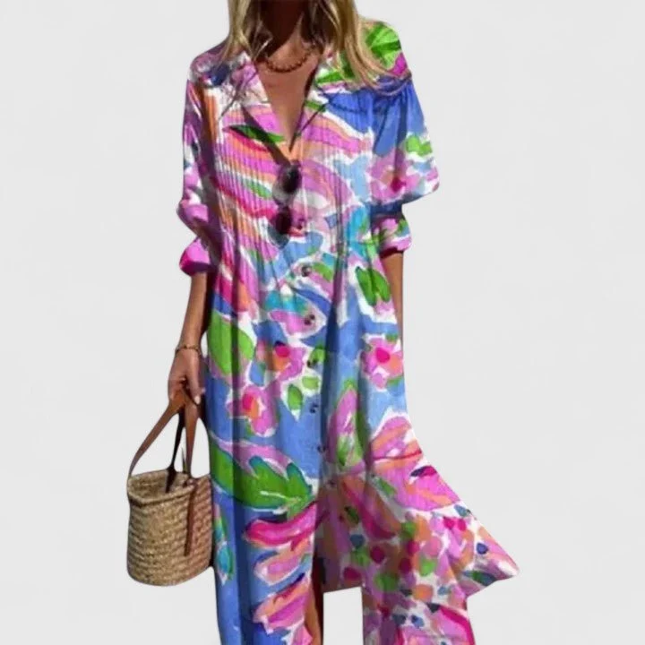 Robe A-line imprimée pour femmes
