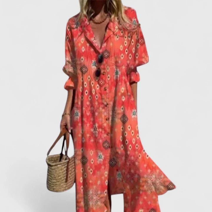 Robe A-line imprimée pour femmes