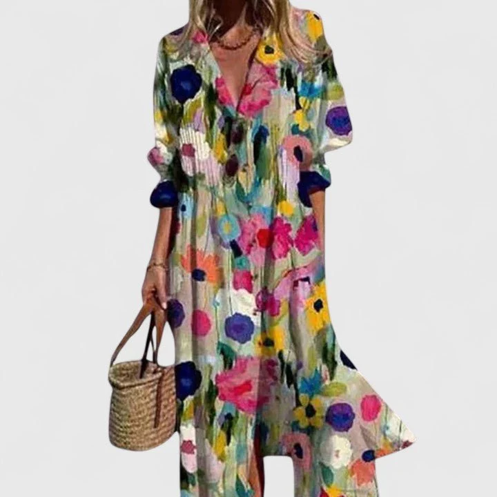 Robe A-line imprimée pour femmes