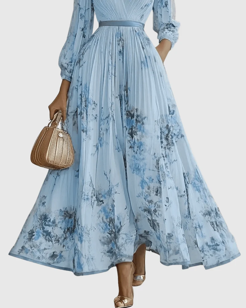 Longue robe plissée pour femmes