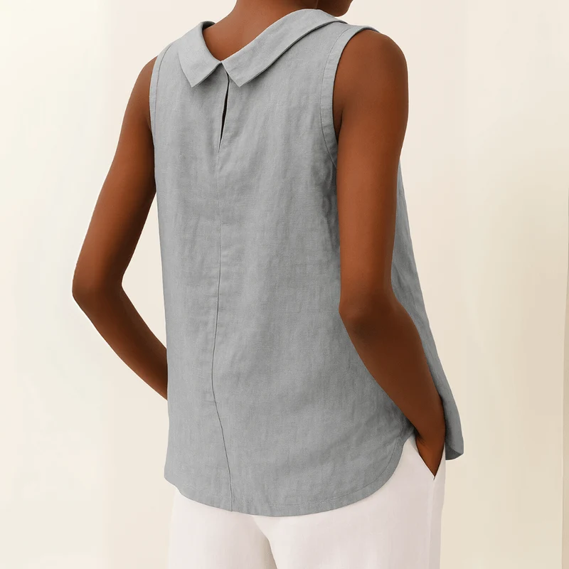Top sans manches en coton pour femmes