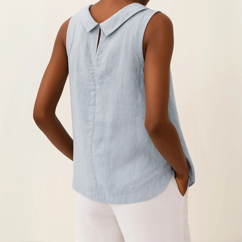 Top sans manches en coton pour femmes