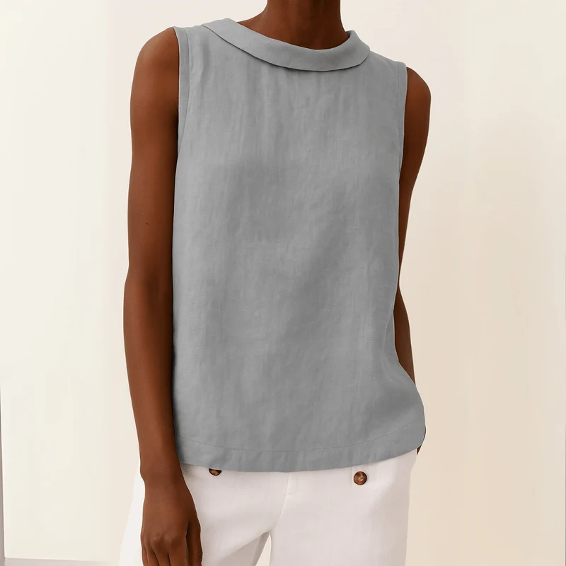 Top sans manches en coton pour femmes