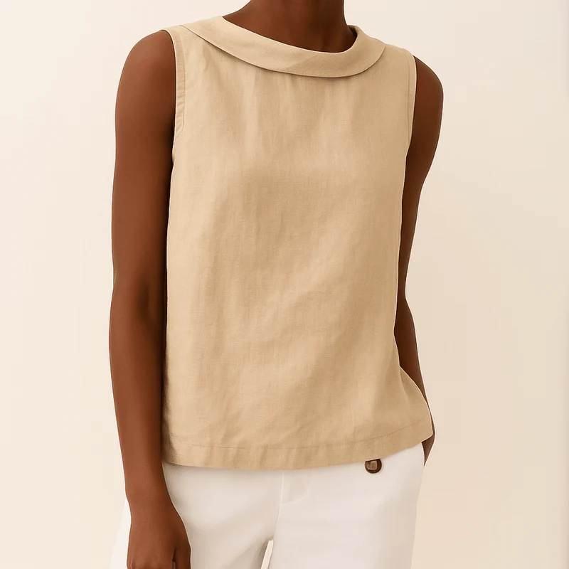 Top sans manches en coton pour femmes
