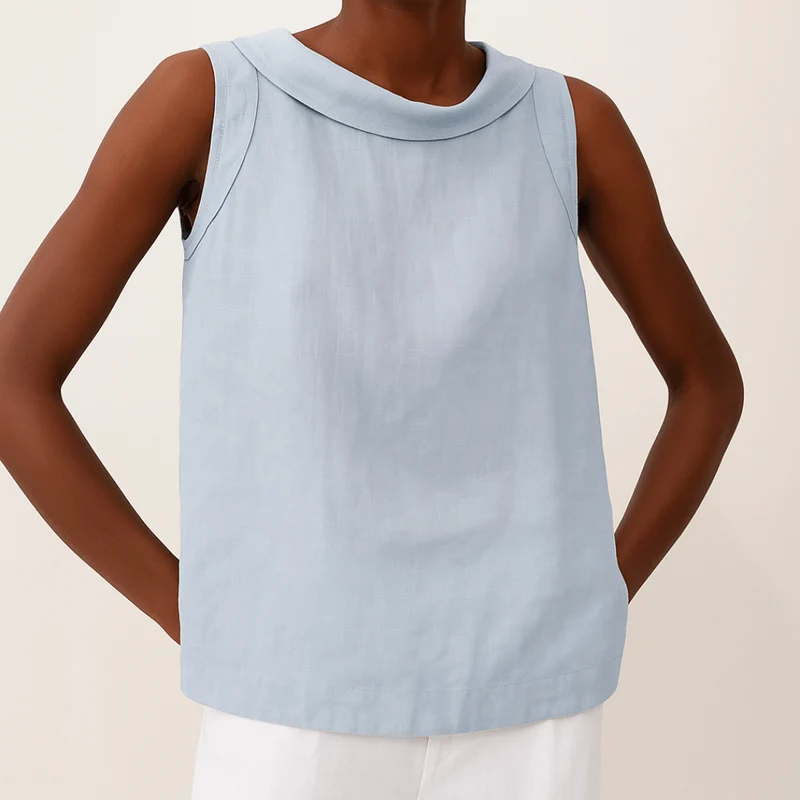 Top sans manches en coton pour femmes