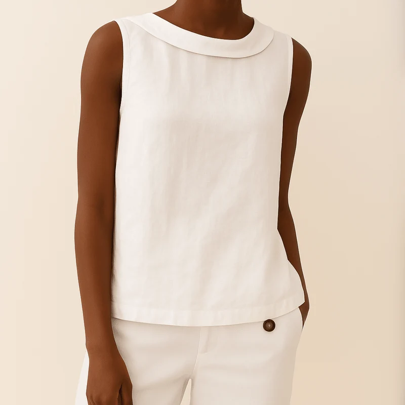Top sans manches en coton pour femmes